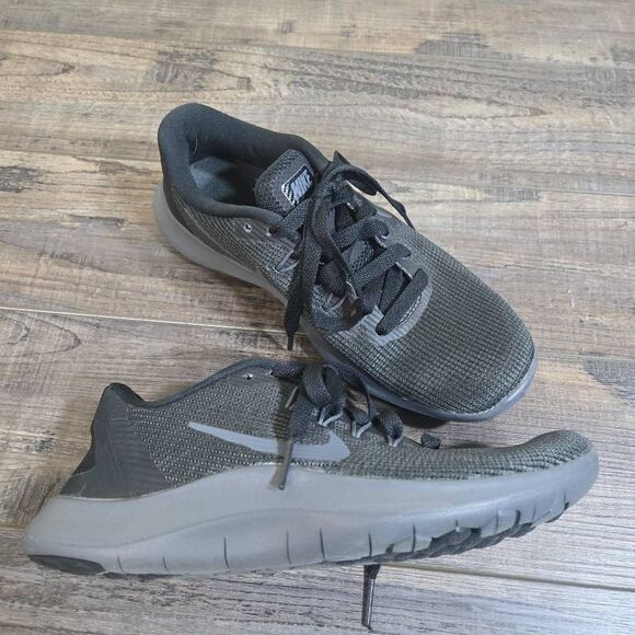Nike Flex 2018 black gray running trainers sneakrs women's sz 7 bouncy tread - Picture 2 of 10